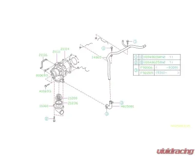 Subaru OEM Engine Coolant Thermostat Subaru Impreza | Legacy | Outback | STI | SVX | WRX 2020-2021 - 21200AA072