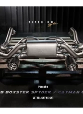 Fi Exhaust Titanium Signature Series Valvetronic Muffler for Porsche 718 GT4 | Spyder OPF 2020+                                     - PH-718GT4PFTI-CBV + TIP63114S*2 - Image 2
