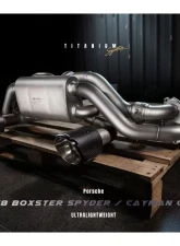 Fi Exhaust Titanium Signature Series Valvetronic Muffler for Porsche 718 GT4 | Spyder OPF 2020+                                     - PH-718GT4PFTI-CBV + TIP63114S*2 - Image 3