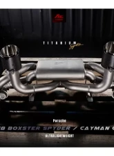 Fi Exhaust Titanium Signature Series Valvetronic Muffler for Porsche 718 GT4 | Spyder OPF 2020+                                     - PH-718GT4PFTI-CBV + TIP63114S*2 - Image 6