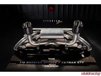 Fi Exhaust Titanium Signature Series Valvetronic Muffler for Porsche 718 GT4 | Spyder OPF 2020+ - PH-718GT4PFTI-CBV + TIP63114S*2