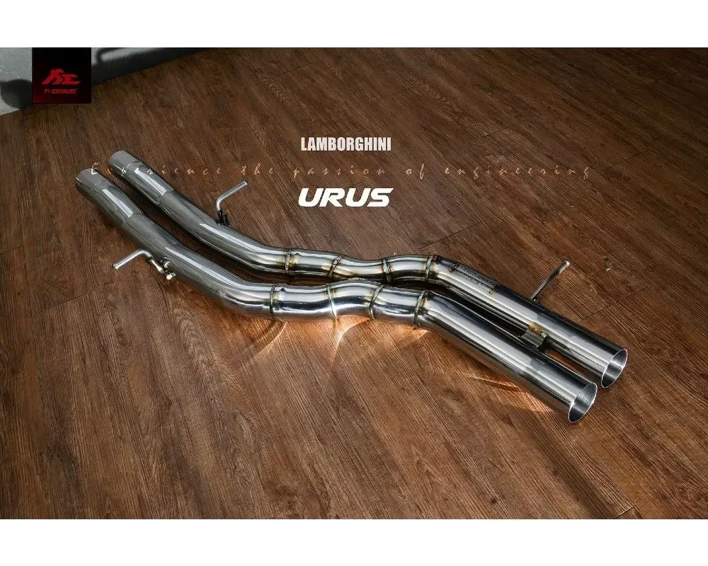 FI Exhaust Ultra High Flow Race Downpipe Stainless Lamborghini Urus 2018+ - LM-URUS-NCAT