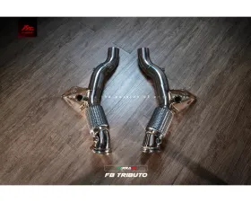 FI Exhaust Sport 200 Cell Downpipe for Ferrari F8 Tributo 2019+ - Stainless Steel