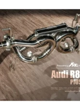 FI Exhaust Long Tube Race Header for Audi R8 V10/Plus MK2 2016-2018, LM-610-HDS4 + AD-R82-LKPS4                                     - LM-610-HDS4 + AD-R82-LKPS4 - Image 2