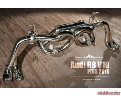 FI Exhaust Long Tube Race Header for Audi R8 V10/Plus MK2 2016-2018, LM-610-HDS4 + AD-R82-LKPS4 - LM-610-HDS4 + AD-R82-LKPS4