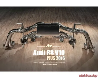 FI Exhaust Long Tube Race Header for Audi R8 V10/Plus MK2 2016-2018, LM-610-HDS4 + AD-R82-LKPS4 - LM-610-HDS4 + AD-R82-LKPS4