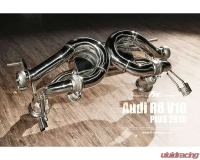 FI Exhaust Long Tube Race Header for Audi R8 V10/Plus MK2 2016-2018, LM-610-HDS4 + AD-R82-LKPS4 - LM-610-HDS4 + AD-R82-LKPS4