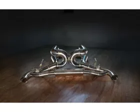 FI Exhaust Valvetronic Muffler with Dual Silver Tips for McLaren GT V8 2020+