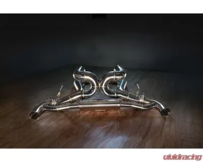 FI Exhaust Valvetronic Muffler with Dual Silver Tips for McLaren GT V8 2020+ - MC-GT-CBOE + TIP-GT-S