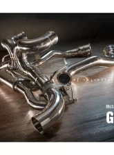 FI Exhaust Valvetronic Muffler with Dual Silver Tips for McLaren GT V8 2020+                                     - MC-GT-CBOE + TIP-GT-S - Image 2