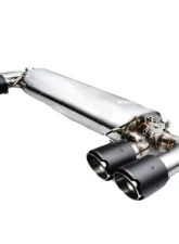 FI Exhaust Front Pipe Mid X-Pipe for BMW F90 M5 | Competition 2017+ | Quad Silver Tips                                     - BN-90M-CBE + TIP70101S*2 + TIP63101S*2 + CAB-BTB*2 - Image 3