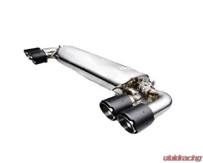 FI Exhaust Front Pipe Mid X-Pipe for BMW F90 M5 | Competition 2017+ | Quad Silver Tips - BN-90M-CBE + TIP70101S*2 + TIP63101S*2 + CAB-BTB*2