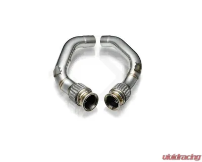 FI Exhaust Front Pipe Mid X-Pipe for BMW F90 M5 | Competition 2017+ | Quad Silver Tips - BN-90M-CBE + TIP70101S*2 + TIP63101S*2 + CAB-BTB*2