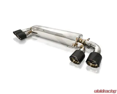 FI Exhaust Front Pipe Mid X-Pipe for BMW F91 F92 M8 Coupe Competition 2019+ Quad Silver Tips - BN-91M-CBE + TIP70114S*4 + CAB-BTB*2