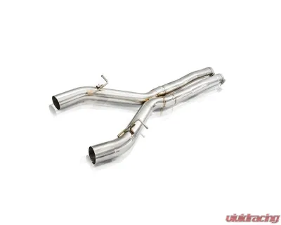 FI Exhaust Front Pipe Mid X-Pipe for BMW F91 F92 M8 Coupe Competition 2019+ Quad Silver Tips - BN-91M-CBE + TIP70114S*4 + CAB-BTB*2