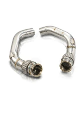 FI Exhaust Front Pipe Mid X-Pipe for BMW F91 F92 M8 Coupe Competition 2019+ Quad Silver Tips                                     - BN-91M-CBE + TIP70114S*4 + CAB-BTB*2 - Image 6