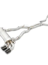 FI Exhaust Front Pipe Mid X-Pipe for BMW F91 F92 M8 Coupe Competition 2019+ Quad Silver Tips                                     - BN-91M-CBE + TIP70114S*4 + CAB-BTB*2 - Image 6