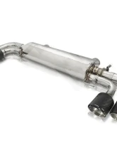 FI Exhaust Front Pipe Mid X-Pipe for BMW F96 X6M Competition 2020+ with Quad Silver Tips                                     - BN-96M-CBE + TIP70114S*4 + CAB-BTB*2 - Image 2