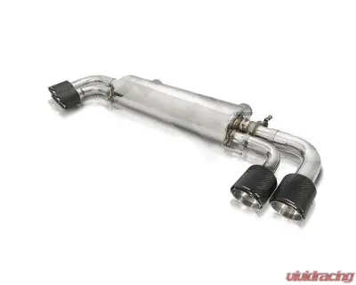 FI Exhaust Front Pipe Mid X-Pipe for BMW F96 X6M Competition 2020+ with Quad Silver Tips - BN-96M-CBE + TIP70114S*4 + CAB-BTB*2