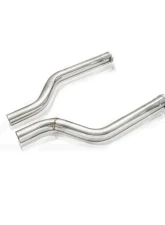 FI Exhaust Front Pipe Mid X-Pipe for BMW F96 X6M Competition 2020+ with Quad Silver Tips                                     - BN-96M-CBE + TIP70114S*4 + CAB-BTB*2 - Image 4