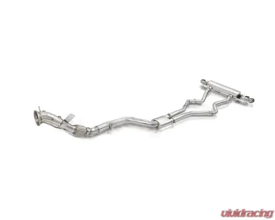 FI Exhaust Front Pipe Mid Pipe for BMW G20 G21 M340I OPF 3.0T B58 2019+ Quad Silver Tip - BN-G2058-FP + BN-G2058-CBE + TIP-70101Q-S + ACT-BN + CAB-BT2B