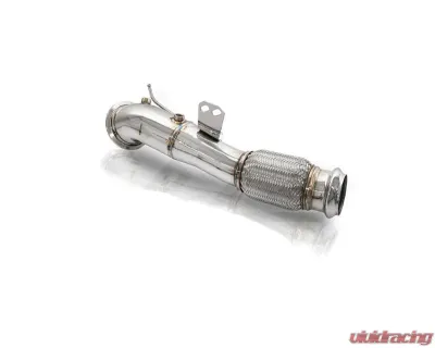 FI Exhaust Front Pipe Mid Pipe for BMW G20 G21 M340I OPF 3.0T B58 2019+ Quad Silver Tip - BN-G2058-FP + BN-G2058-CBE + TIP-70101Q-S + ACT-BN + CAB-BT2B