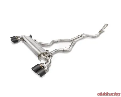 FI Exhaust Front Pipe Mid Pipe for BMW G20 G21 M340I OPF 3.0T B58 2019+ Quad Silver Tip - BN-G2058-FP + BN-G2058-CBE + TIP-70101Q-S + ACT-BN + CAB-BT2B