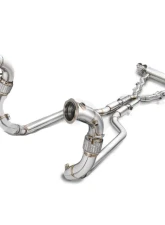 FI Exhaust Full Catback System for 2021+ BMW G82 M4 | Mid X-Pipe with Quad Silver Tips                                     - BN-G82MPF-CBE + TIP70101S*4 + CAB-BTB*2 - Image 2