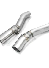 FI Exhaust Full Catback System for 2021+ BMW G82 M4 | Mid X-Pipe with Quad Silver Tips                                     - BN-G82MPF-CBE + TIP70101S*4 + CAB-BTB*2 - Image 4