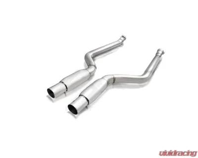 FI Exhaust Full Catback System for 2021+ BMW G82 M4 | Mid X-Pipe with Quad Silver Tips - BN-G82MPF-CBE + TIP70101S*4 + CAB-BTB*2