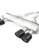 FI Exhaust Front Pipe Mid X-Pipe for BMW G87 M2 2023+ with Quad Silver Tips                                     - BN-G87MF-CBE + TIP70114S*4 + CAB-BTB*2 - Image 3