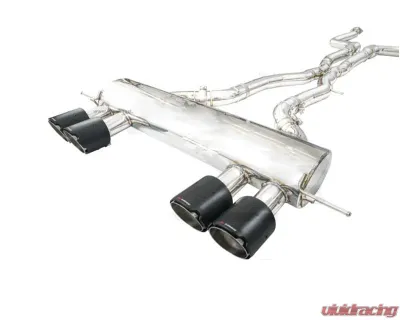 FI Exhaust Front Pipe Mid X-Pipe for BMW G87 M2 2023+ with Quad Silver Tips - BN-G87MF-CBE + TIP70114S*4 + CAB-BTB*2