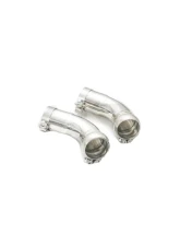 FI Exhaust Front Pipe Mid X-Pipe for BMW G87 M2 2023+ with Quad Silver Tips                                     - BN-G87MF-CBE + TIP70114S*4 + CAB-BTB*2 - Image 4