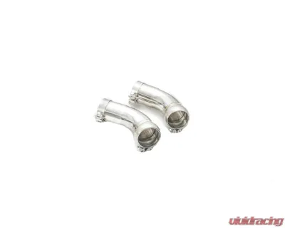 FI Exhaust Front Pipe Mid X-Pipe for BMW G87 M2 2023+ with Quad Silver Tips - BN-G87MF-CBE + TIP70114S*4 + CAB-BTB*2