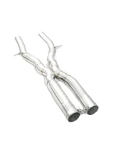 FI Exhaust Front Pipe Mid X-Pipe for BMW G87 M2 2023+ with Quad Silver Tips                                     - BN-G87MF-CBE + TIP70114S*4 + CAB-BTB*2 - Image 5