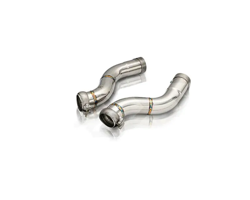 FI Exhaust Single Front-Mid Pipe with Retains OEM Valve Settings No Remote Valvetronic Muffler with Quad Silver Tips BMW G87 M2 2023+ - BN-G87MSF-CBE + TIP70114S*4 + CAB-BTB*2