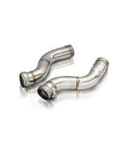 FI Exhaust Front Pipe Mid X-Pipe for BMW G87 M2 2023+ with Quad Silver Tips                                     - BN-G87MF-CBE + TIP70114S*4 + CAB-BTB*2 - Image 5