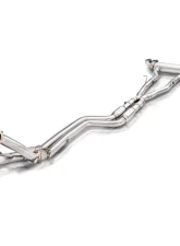 Fi Exhaust Front Pipe Mid X-Pipe for BMW F97 X3M Competition 2019+ with Quad Silver Tips                                     - BN-X98M-CBE + TIP63101S*4 - Image 2