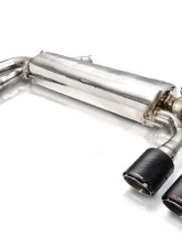 Fi Exhaust Front Pipe Mid X-Pipe for BMW F97 X3M Competition 2019+ with Quad Silver Tips                                     - BN-X98M-CBE + TIP63101S*4 - Image 3