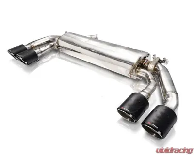 Fi Exhaust Front Pipe Mid X-Pipe for BMW F97 X3M Competition 2019+ with Quad Silver Tips - BN-X98M-CBE + TIP63101S*4