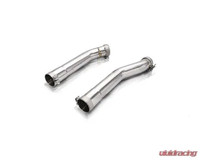 Fi Exhaust Front Pipe Mid X-Pipe for BMW F97 X3M Competition 2019+ with Quad Silver Tips - BN-X98M-CBE + TIP63101S*4