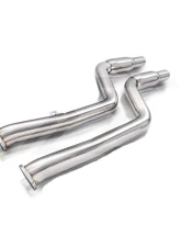 Fi Exhaust Front Pipe Mid X-Pipe for BMW F97 X3M Competition 2019+ with Quad Silver Tips                                     - BN-X98M-CBE + TIP63101S*4 - Image 5