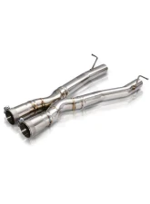 Fi Exhaust Front Pipe Mid X-Pipe for BMW F97 X3M Competition 2019+ with Quad Silver Tips                                     - BN-X98M-CBE + TIP63101S*4 - Image 6