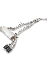 Fi Exhaust Front Pipe Mid X-Pipe for BMW F97 X3M Competition 2019+ with Quad Silver Tips                                     - BN-X98M-CBE + TIP63101S*4 - Image 6