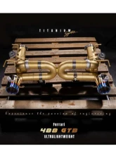 FI Exhaust Titanium Valvetronic Muffler with Dual Titanium Blue Tips for Ferrari 488 GTB | Spider 2015-2020                                     - FR-488TI-CBV + TIP-488TI-TB + R2020OBD + OBD-CAB-V - Image 4