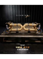 FI Exhaust Titanium Valvetronic Muffler with Dual Titanium Blue Tips for Ferrari 488 GTB | Spider 2015-2020                                     - FR-488TI-CBV + TIP-488TI-TB + R2020OBD + OBD-CAB-V - Image 6