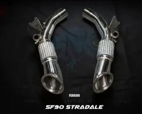 FI Exhaust Sport 200 Cell Downpipe for Ferrari SF90 Stradale 2019+, Stainless Steel