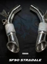 FI Exhaust Sport 200 Cell Downpipe for Ferrari SF90 Stradale 2019+, Stainless Steel                                     - FR-SF90-CAT200 - Image 3