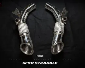 FI ExhaustFI Exhaust 2nd OPF Straight Downpipe for Ferrari SF90 Stradale 2019+