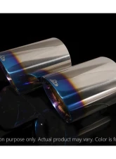 FI ExhaustMotorsport FI Exhaust Front Pipe Mid Pipe Valvetronic Muffler Triple Titanium Blue Tips for Honda Civic Type-R FK8 2.0T 2017-2022                                     - HD-FK8-CBV + TIP-FK8-TB + R2016OL + OBD-CAB-V - Image 7